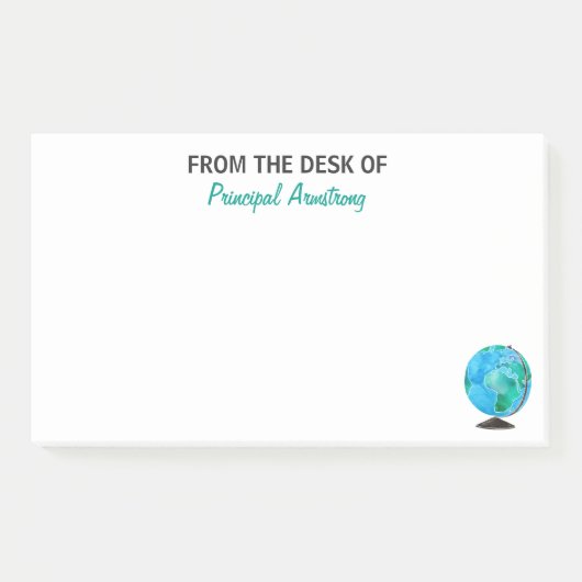 Van het bureau van de hoofden Personalize School Post-it® Notes (Voorkant)