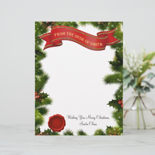 Van het bureau van de kerstbrief met zegel - edita (Staand voorkant)