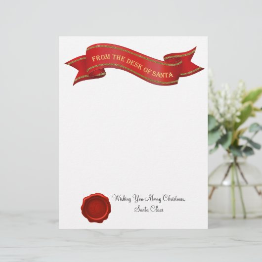 Van het bureau van de kerstbrief met zegel - edita (Staand voorkant)