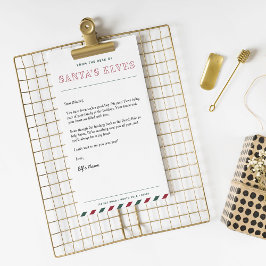 Van het bureau van de kerstbrief van de kerstman v