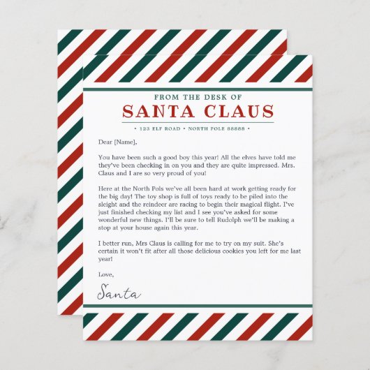 Van het bureau van de kerstman (Voorkant / Achterkant)