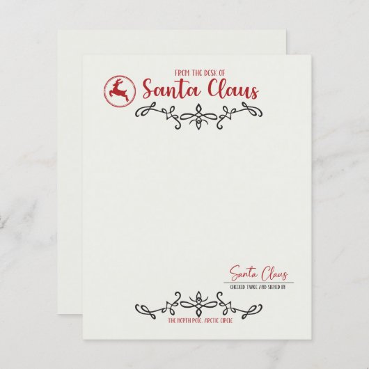 Van het bureau van de kerstman (Voorkant / Achterkant)