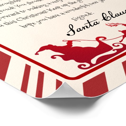 Van het bureau van de Kerstman Brief Poster (Hoek)