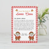 Van het bureau van de kerstman feestdagenkaart (Staand voorkant)