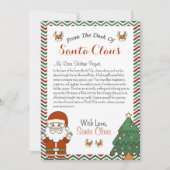 Van het bureau van de kerstman feestdagenkaart (Voorkant)