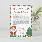 Van het bureau van de kerstman feestdagenkaart (Staand voorkant)