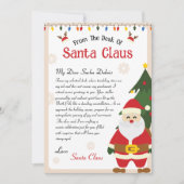 Van het bureau van de kerstman feestdagenkaart (Voorkant)