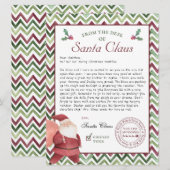 Van het bureau van de kerstman | Kerstbrief (Voorkant / Achterkant)