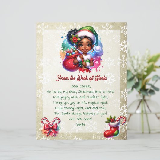 Van het bureau van de kerstman voor kinderen (Staand voorkant)