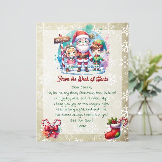 Van het bureau van de kerstman voor kinderen | Ani (Staand voorkant)