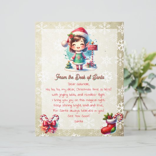Van het bureau van de kerstman voor kinderen | Ani (Staand voorkant)