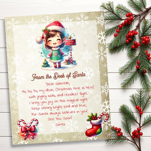 Van het bureau van de kerstman voor kinderen | Ani