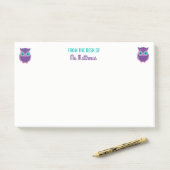 Van het bureau van de leraar Owl Personalized Paar Post-it® Notes (Op bureau)