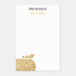 Van het bureau van de leraar, speciaal voor Gold A Post-it® Notes