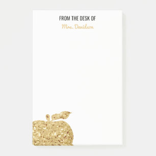 Van het bureau van de leraar, speciaal voor Gold A Post-it® Notes
