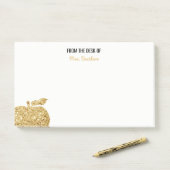 Van het bureau van de leraar, speciaal voor Gold A Post-it® Notes (Op bureau)