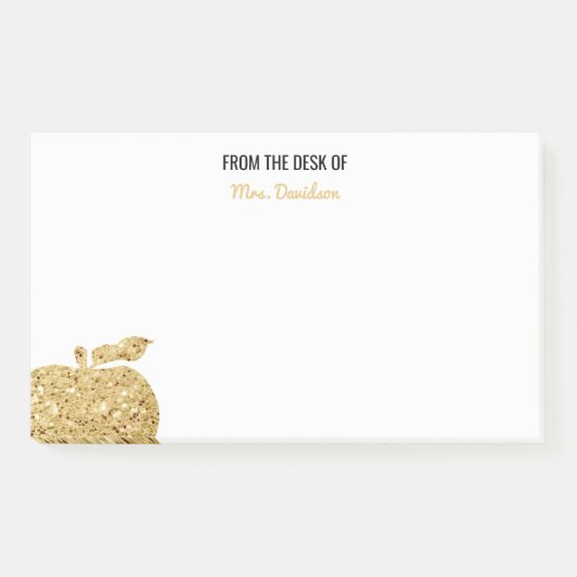 Van het bureau van de leraar, speciaal voor Gold A Post-it® Notes (Voorkant)