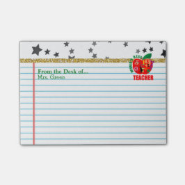 Van het bureau van de lerarennaam | Aangepast appe Post-it® Notes