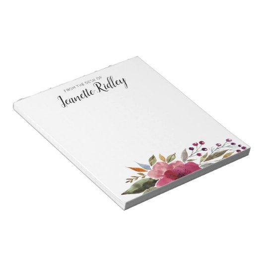 Van het bureau van de moderne Waterverf van de Bur Notitieblok (Schuin)