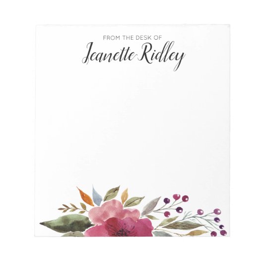 Van het bureau van de moderne Waterverf van de Bur Notitieblok (Voorkant)