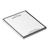 Van het bureau van de naam Black and White Busines Notitieblok (Schuin)