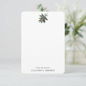 Van het bureau van de naam Holiday Mistletoe Note Bedankkaart (Staand voorkant)