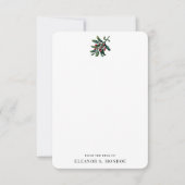Van het bureau van de naam Holiday Mistletoe Note Bedankkaart (Voorkant)