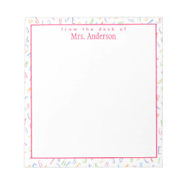 Van het bureau van - de Naam van de Aangepaste ler Notitieblok