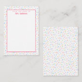 Van het bureau van - de Naam van de Aangepaste ler Notitiekaartje (Voorkant / Achterkant)