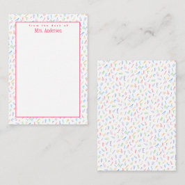 Van het bureau van - de Naam van de Aangepaste ler Notitiekaartje