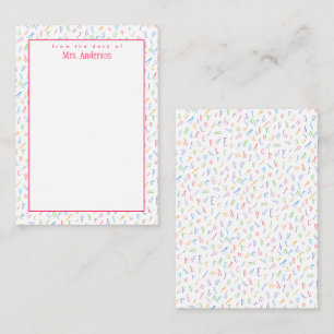 Van het bureau van - de Naam van de Aangepaste ler Notitiekaartje