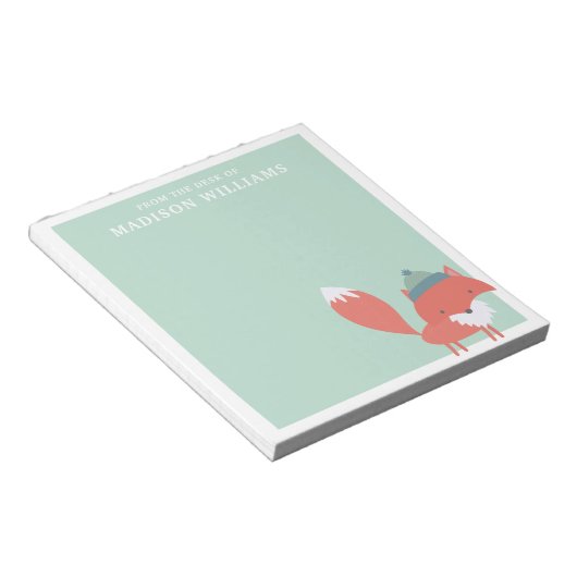 Van het bureau van de naam Winter Fox Notitieblok (Schuin)