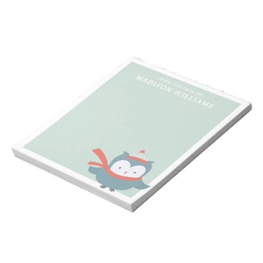 Van het bureau van de naam Winter Owl Notitieblok (Linkerzijde)