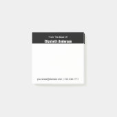 Van het bureau van de naam zwart-wit Sjabloon Post-it® Notes (Voorkant)