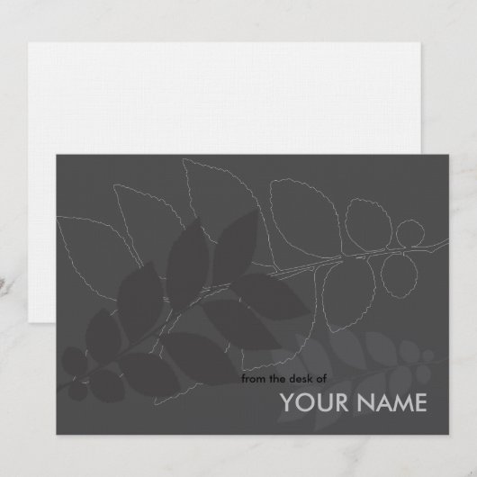 Van het bureau van de notarissen notitiekaartje (Voorkant / Achterkant)