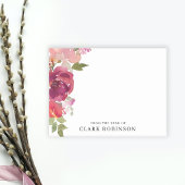 Van het bureau van de Romantische Waterverf Bouque Post-it® Notes