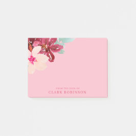 Van het bureau van de roze Waterverf Bouquet Post-it® Notes