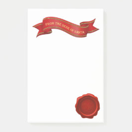 Van het bureau van de Santa Post merkt het op Post-it® Notes