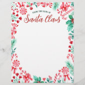 Van het Bureau van de Waterverf van de Kerstman Briefhoofd (Voorkant)