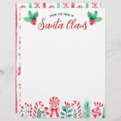 Van het Bureau van de Waterverf van de Kerstman Briefhoofd (Voorkant / Achterkant)