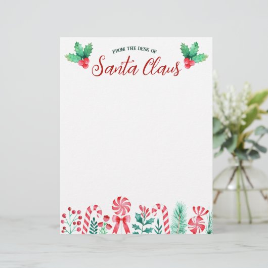 Van het Bureau van de Waterverf van de Kerstman Briefhoofd (Staand voorkant)