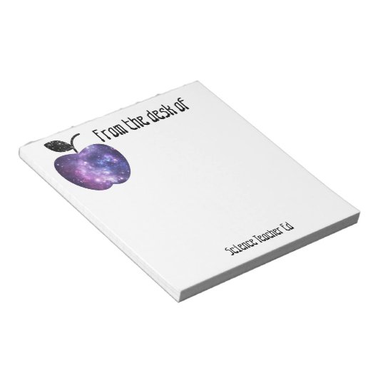 Van het bureau van de wetenschappelijk leraar notitieblok (Schuin)