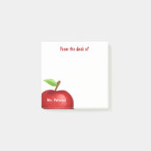 Van het bureau van docent Rode Appel Persoonlijk Post-it® Notes (Voorkant)