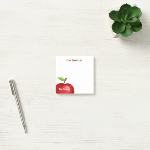 Van het bureau van docent Rode Appel Persoonlijk Post-it® Notes