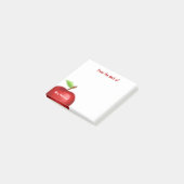 Van het bureau van docent Rode Appel Persoonlijk Post-it® Notes (Schuin)