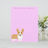 Van het bureau van een Corgi minnaar... Briefpapie (Staand voorkant)