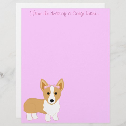 Van het bureau van een Corgi minnaar... Briefpapie (Voorkant / Achterkant)