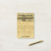 Van het bureau van een Mayflower Descendant Post-it® Notes (Op bureau)