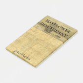 Van het bureau van een Mayflower Descendant Post-it® Notes (Schuin)