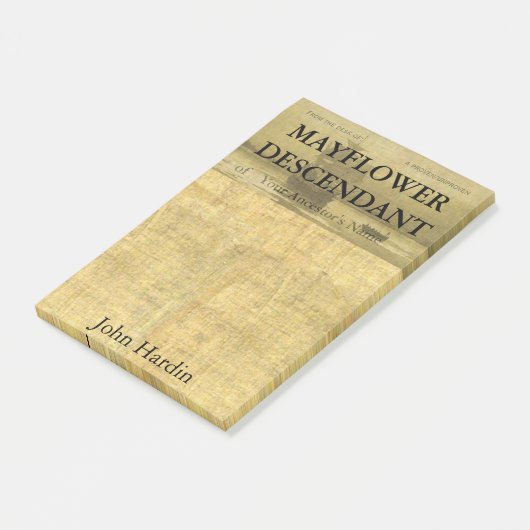 Van het bureau van een Mayflower Descendant Post-it® Notes (Schuin)